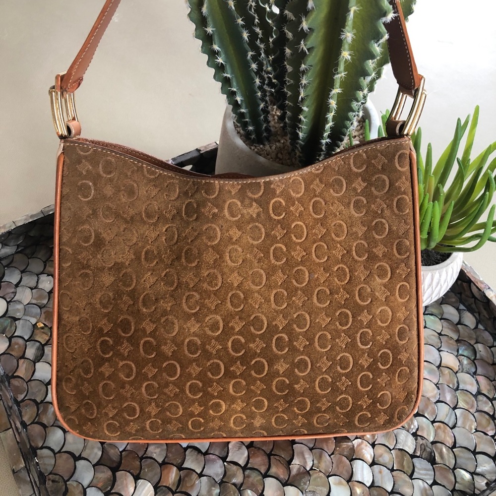 Celine Suede shoulder bag - authentic - Picture 2 of 10